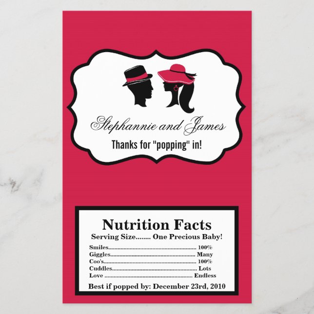 Microwave Popcorn Wrapper Formal Hats Elegant (Front)