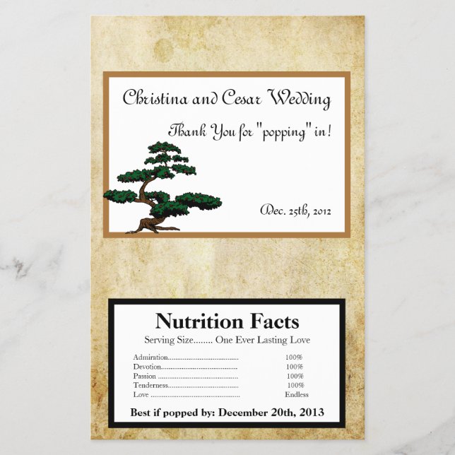 Microwave Popcorn Wrapper Geisha (Front)