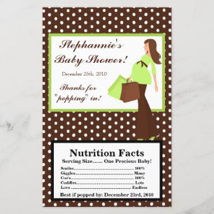 Microwave Popcorn Wrapper Green Mod Mum Polka Dots