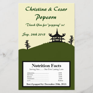 Microwave Popcorn Wrapper Japanese Green Hill Top