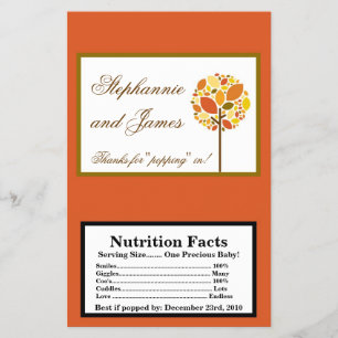 Microwave Popcorn Wrapper Modern Autumn Tree Fall