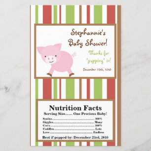 Microwave Popcorn Wrapper Red Barn Farm Pig