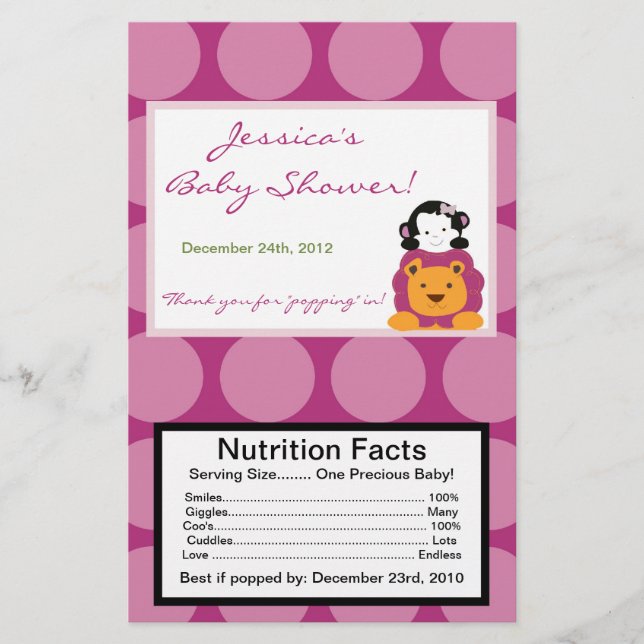 Microwave Popcorn Wrapper Sweet Safari (Front)