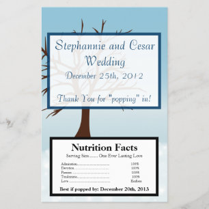 Microwave Popcorn Wrapper Twinkling Snow/Bare Tree