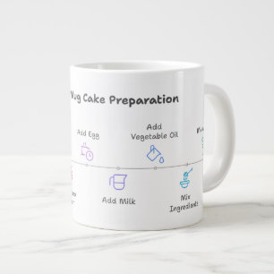 Microwave Safe Mug with Easy Chocolate Cake Recipe