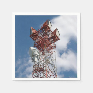 Microwave Telecommunications Tower Napkin