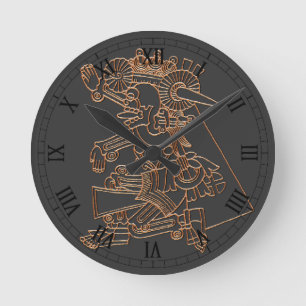 Mictlantecuhtli Round Clock