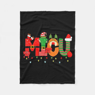 Micu medical intensive care unit nurse rn christma fleece blanket