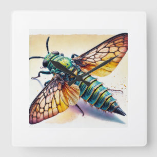 Micurus dorsal view 200824IREF213 - Watercolor Square Wall Clock