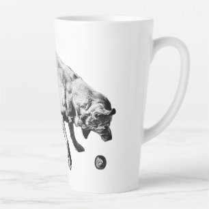 Mid-Air Catch – Labrador Focus Latte Mug