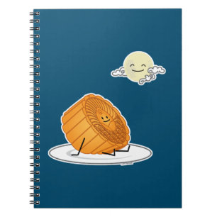 Mid Autumn Festival Moon cake lunar mooncakes past Notebook