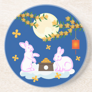 Mid Autumn Festival Moon Rabbit Mooncake Osmanthus Coaster