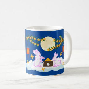 Mid Autumn Festival Moon Rabbit Mooncake Osmanthus Coffee Mug