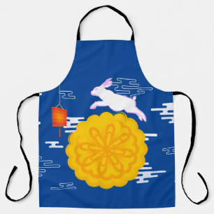 Mid Autumn Festival Mooncake Jumping Moon Rabbit Apron