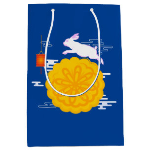 Mid Autumn Festival Mooncake Jumping Moon Rabbit Medium Gift Bag