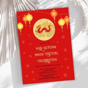 Mid-Autumn Moon Festival Dragon Holiday Card
