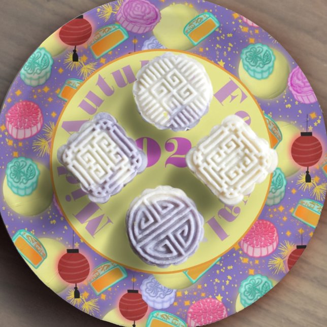 Mid Autumn Moon Festival- lavender  Paper Plates (Creator Uploaded)