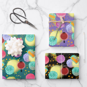 Mid Autumn Moon Festival Wrapping Paper Sheet