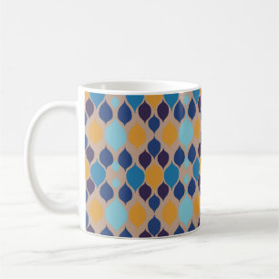 Mid Century 1960s Geometric Beige  Coffee Mug