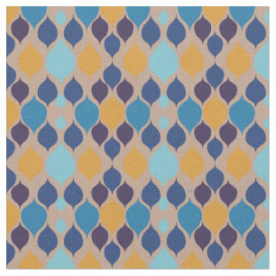 Mid Century 1960s Geometric Beige Fabric