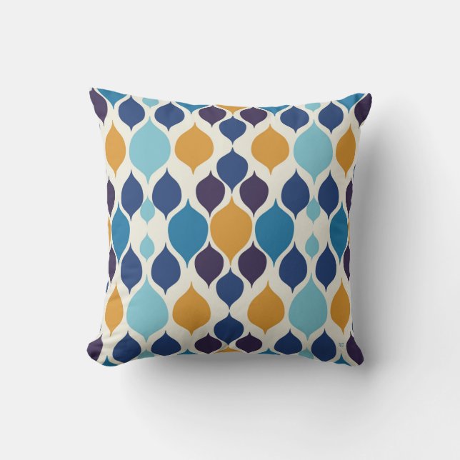 Mid Century 1960s Geometric Colourful Cushion (Front)