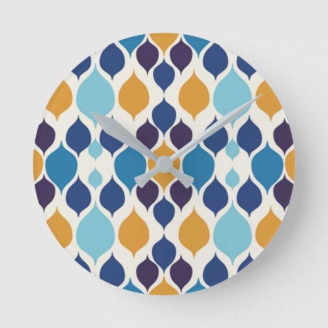 Mid Century 1960s Geometric Colourful   Round Clock (Front)