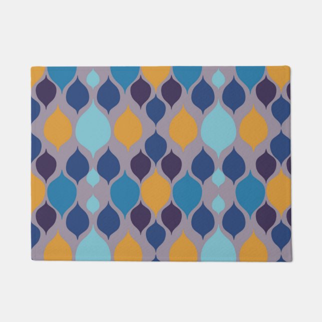 Mid Century 1960s Geometric Pastel  Doormat (Front)