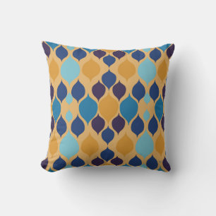 Mid Century 1960s Geometric Yellow  Cushion