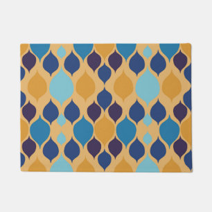 Mid Century 1960s Geometric Yellow Doormat