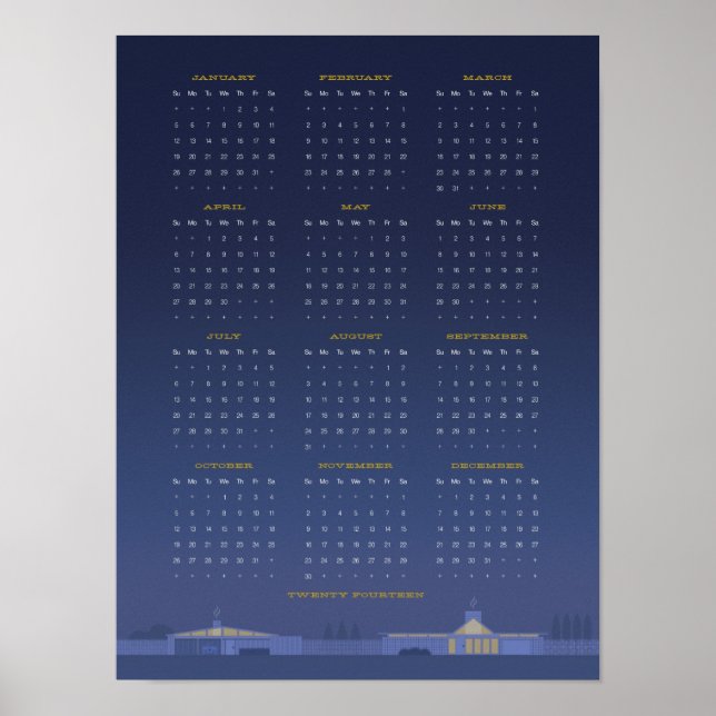 Mid-Century 2014 Calendar Poster (Front)