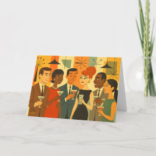 Mid Century 60s Office Cocktail Party Card