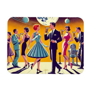 Mid Century 60s Space Age Cocktail Party Magnet