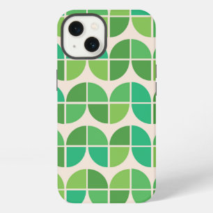Mid Century Abstract Geometric Green Pattern iPhone 13 Case