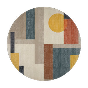 Mid Century Abstract Geometric Harmony Cutting Board