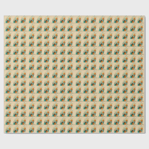 Mid Century Abstract Geometric Retro Art Design Wrapping Paper