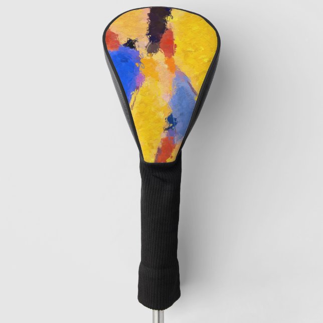 Mid Century Abstract Golf Head Cover (Front)