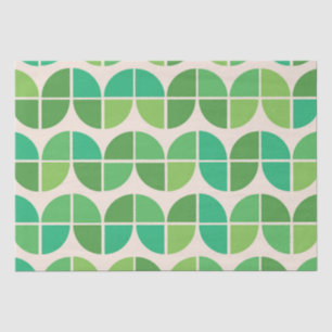 Mid Century Abstract Mint Lime Green Pattern Tissue Paper