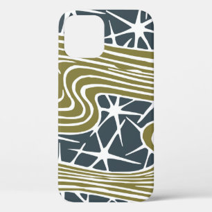 Mid century abstract modern Illustration - Beautif iPhone 12 Case