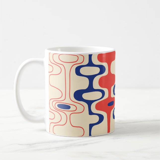 Mid-century abstract: modern seamless design. coffee mug (Left)