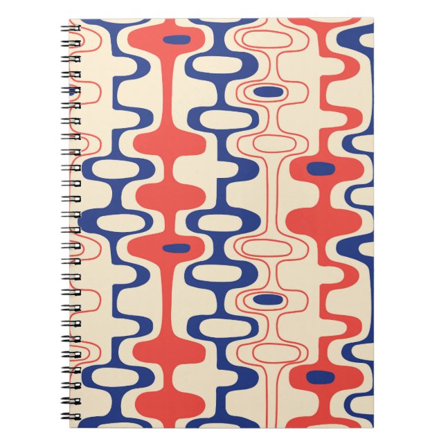 Mid-century abstract: modern seamless design. notebook (Front)