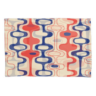 Mid-century abstract: modern seamless design. pillowcase