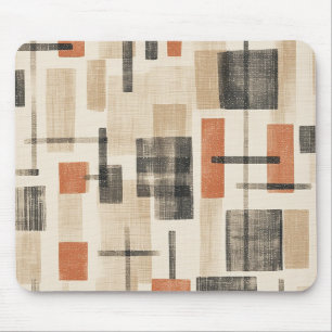 Mid Century Abstract Plaid Mouse Pad