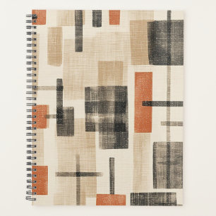 Mid Century Abstract Plaid Planner