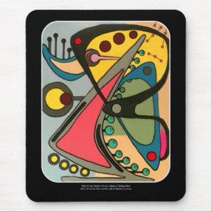 Mid-Century Abstract Talking Man painting on a Mouse Pad