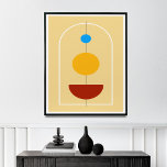 Mid-Century Abstract Wall Art<br><div class="desc">Add a touch of modern Scandinavian design to your home with this stunning abstract landscape print. Featuring a stylised tree branch, the sun, a rainbow, and a cloud, this image captures the beauty of nature in a unique and contemporary way. The muted colours and minimalist design make this print the...</div>
