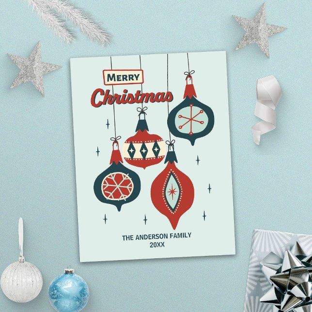 Mid-Century Atomic Christmas Holiday Postcard (Creator Uploaded)