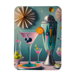 Mid Century Atomic Futuristic Cocktail Time Magnet