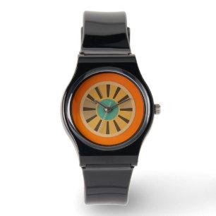 Mid Century Atomic Futuristic Orange Slice Watch