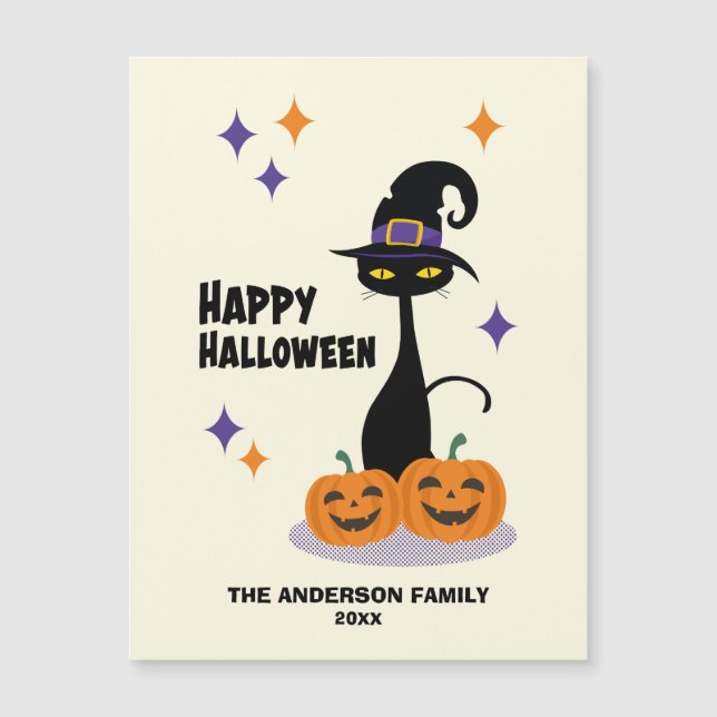 Mid-Century Atomic Halloween Cat (Front)