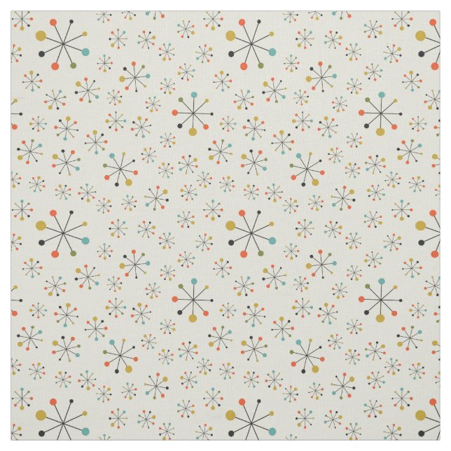 Mid-Century Atomic Inspired Pattern Fabric (Swatch)
